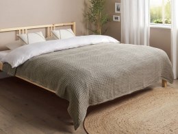 Narzuta na łóżko CHAGYL Bawełna 200 x 220 cm Beżowoszary Lumarko!