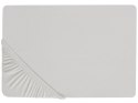 Prześcieradło z gumką JANBU Bawełna 160x200 cm Jasnoszary Lumarko!