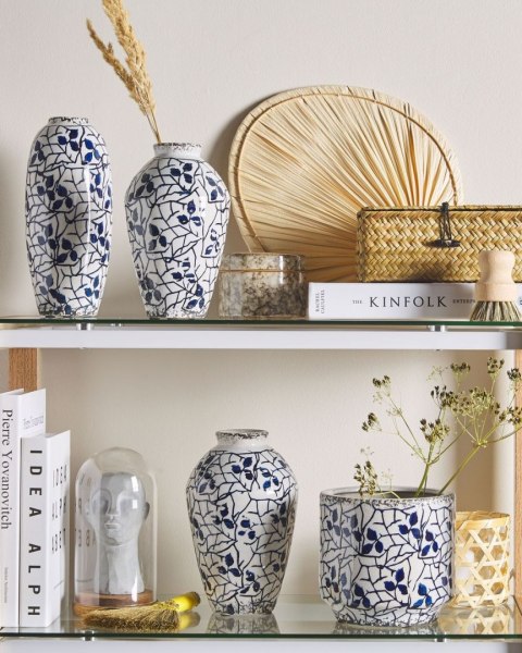 Wazon na kwiaty MALLIA Kamionka 20 cm Biały