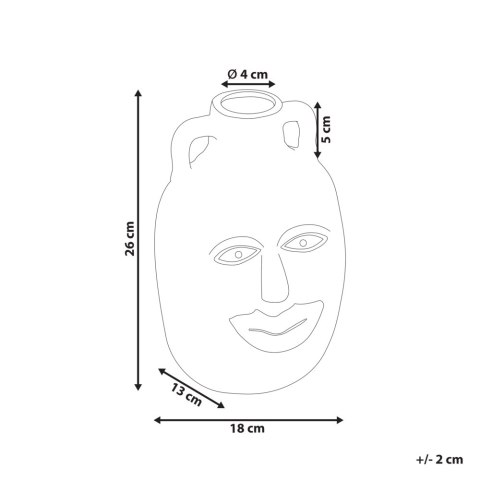 Wazon na kwiaty VERIA Ceramika 26 cm Piaskowy