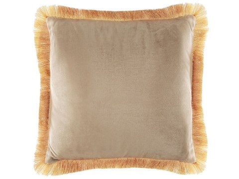 Zestaw 2 poduszek dekoracyjnych POTHOS Welur 45 x 45 cm Beżowy Jednolity