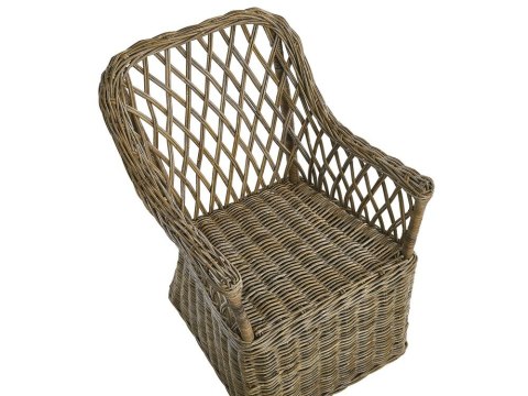 Zestaw ogrodowy dla 4 osób MAROS/OLBIA z poduszkami Beton Jasnobrązowy