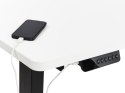 Biurko narożne prawe regulowane elektrycznie 160 x 59 cm czarno-białe DESTINES Lumarko!