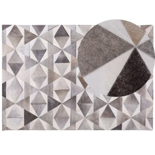 Dywan skórzany 160 x 230 cm szary ALAKA