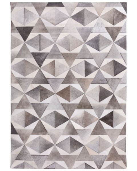 Dywan skórzany 160 x 230 cm szary ALAKA