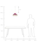 Lampa wisząca BATALI Rattan Fuksja Lumarko!