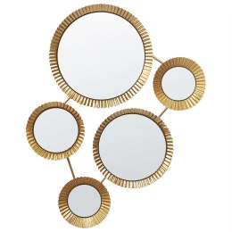 Lustro ścienne WATTRELOS 36 cm 55 cm Metal Złoty Lumarko!