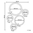 Lustro ścienne WATTRELOS 36 cm 55 cm Metal Złoty Lumarko!