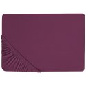 Prześcieradło z gumką JANBU Bawełna 200x200 cm Burgundowy Lumarko!