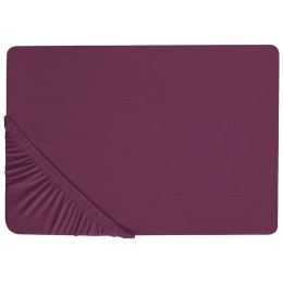 Prześcieradło z gumką JANBU Bawełna 200x200 cm Burgundowy Lumarko!