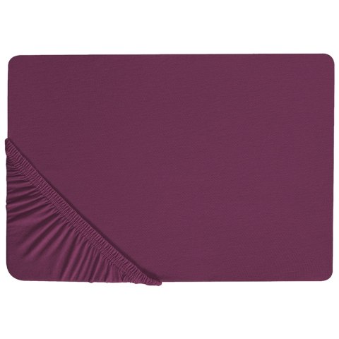 Prześcieradło z gumką JANBU Bawełna 200x200 cm Burgundowy Lumarko!
