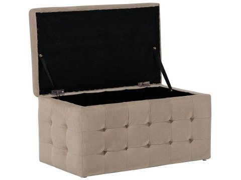 Puf ze schowkiem welurowy brązowy MICHIGAN