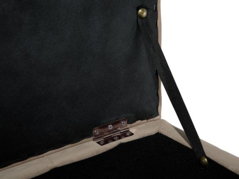 Puf ze schowkiem welurowy brązowy MICHIGAN