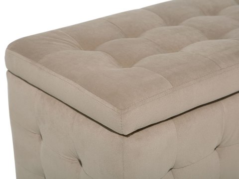 Puf ze schowkiem welurowy brązowy MICHIGAN