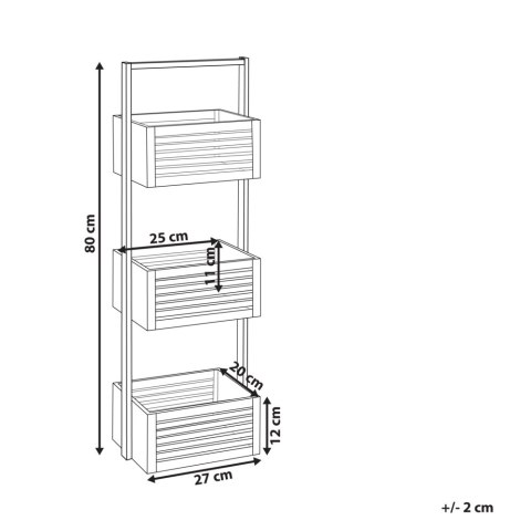 Regał łazienkowy bambusowy jasne drewno WAVERLY
