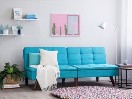 Sofa rozkładana turkusowa RONNE Lumarko!