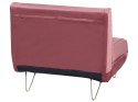 Sofa welurowa rozkładana różowa VESTFOLD Lumarko!