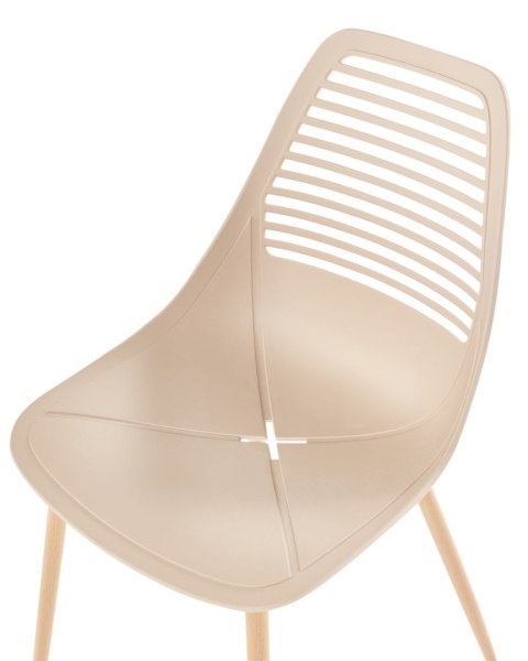 Zestaw 4 krzeseł do jadalni MONTELLO Beżowy