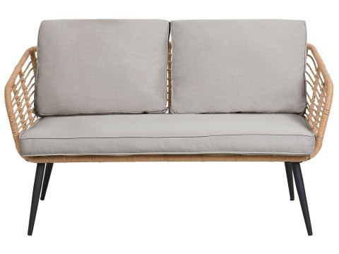 Zestaw ogrodowy ze stolikiem dla 4 osób CORINTH II Technorattan Naturalny