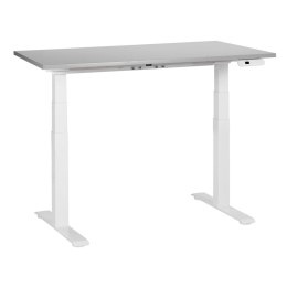 Biurko regulowane elektrycznie 120 x 72 cm szaro-białe DESTINES Lumarko!