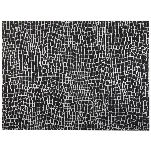 Dywan 300 x 400 cm czarno-biały PUNGE