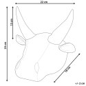 Dziecięca ozdoba ścienna Byk GEOFFREY Bawełna Biały 24 cm Lumarko!