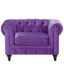 Fotel CHESTERFIELD Welur Fioletowy Lumarko!