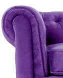 Fotel CHESTERFIELD Welur Fioletowy Lumarko!