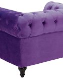 Fotel CHESTERFIELD Welur Fioletowy Lumarko!