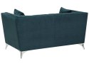 Sofa 2-osobowa welurowa lazurowa GAULA Lumarko!