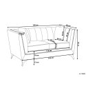 Sofa 2-osobowa welurowa lazurowa GAULA Lumarko!