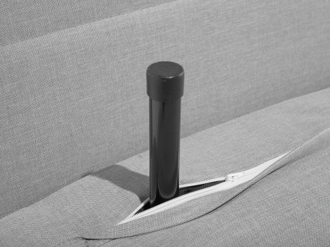 Sofa rozkładana jednoosobowa jasnoszara SETTEN