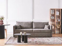 Sofa rozkładana z pojemnikiem szarobeżowa BLEIK Lumarko!