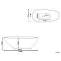 Wanna 170 x 80 cm efekt marmuru czarna RIOJA Lumarko!