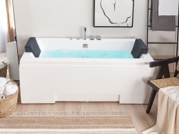 Wanna LED z hydromasażem 170 x 75 cm biała GALLEY Lumarko!