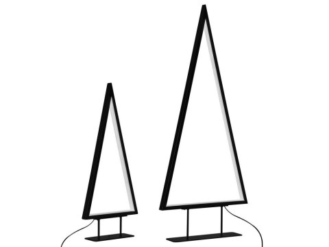 Zestaw 2 figurek dekoracyjnych LED choinki czarny LOPPI