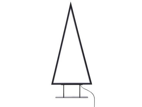 Zestaw 2 figurek dekoracyjnych LED choinki czarny LOPPI