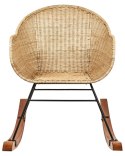 Zestaw 2 foteli bujanych LAVINIO Rattan Naturalny Lumarko!