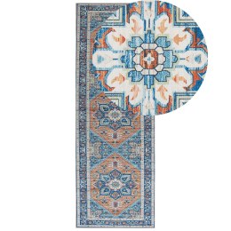 Dywan 70 x 200 cm niebiesko-pomarańczowy RITAPURAM Lumarko!