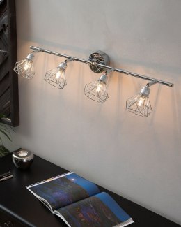 Lampa spot 4-punktowa ERMA Regulowana Metal Srebrny Lumarko!