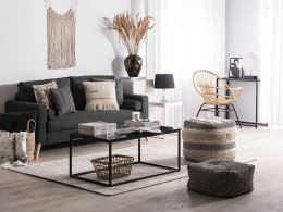 Sofa 2-osobowa czarna KALMAR Lumarko!