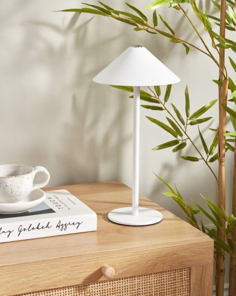 Bezprzewodowa lampa stołowa LED FRANCOLI Ze ściemniaczem Metal Biały