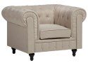 Komplet wypoczynkowy 4-osobowy duży beżowy CHESTERFIELD Lumarko!