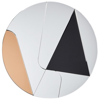 Lustro ścienne TROUVILLE 80 cm 80 cm Czarny/ złoty