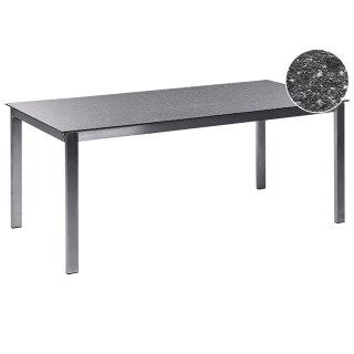 Stół ogrodowy szklany 180 x 90 cm czarny COSOLETO