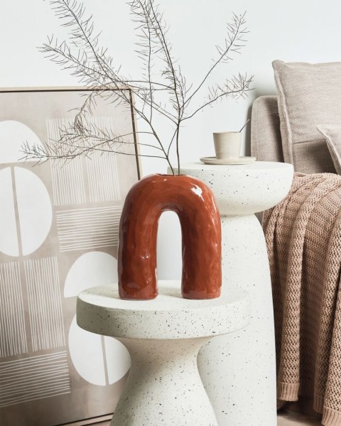 Wazon na kwiaty PERCH Kamionka 29 cm Brązowy