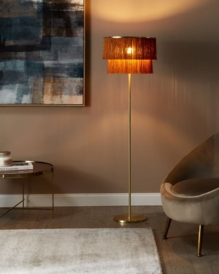 Lampa podłogowa PERISTERI Metal Brązowy