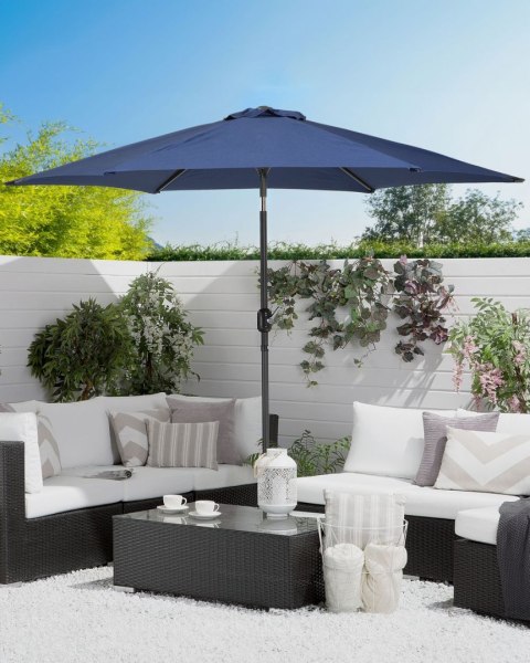 Parasol ogrodowy ⌀ 270 cm granatowy VARESE