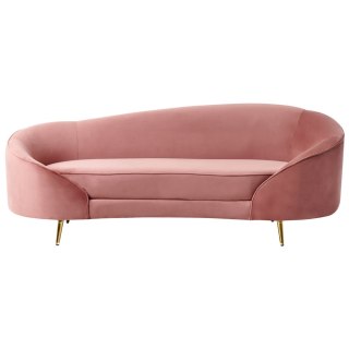 Sofa welurowa różowa SAVAR
