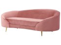 Sofa welurowa różowa SAVAR Lumarko!